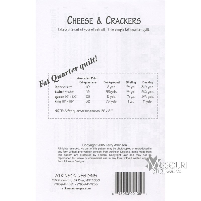 Cheese Cakes Quilt Pattern