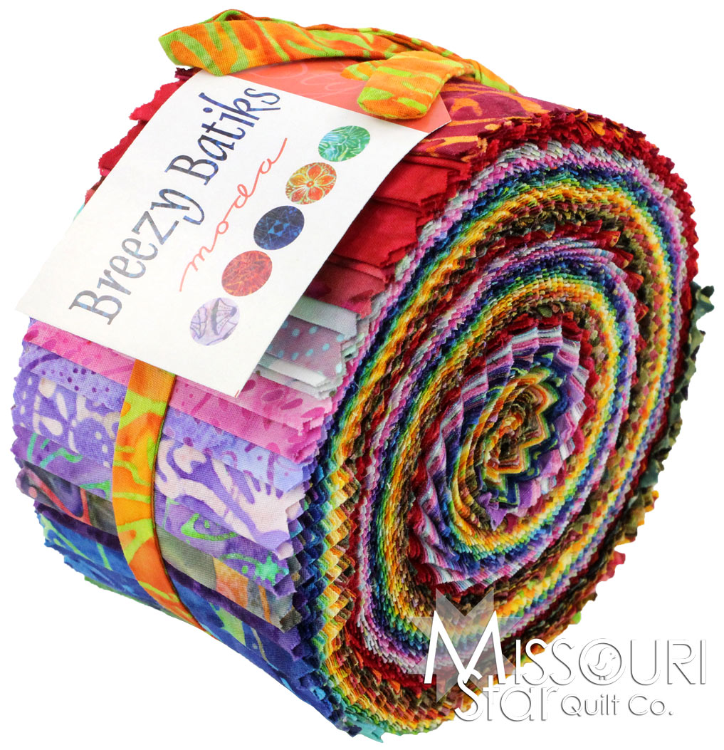 Breezy Batiks Jelly Roll - Moda Fabrics - Moda Fabrics — Missouri Star ...