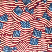 Stonehenge Stars and Stripes - American Flags Multi Yardage