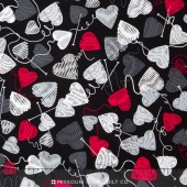 Wool Ewe Be Mine - Love Knit Black on Multi Yardage