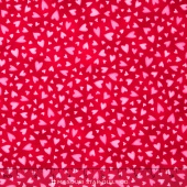 Key to my Heart - Tossed Hearts Red Yardage