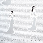 City Chic - Fashion Models Silver Metallic Yardage