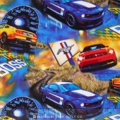 Ford Mustang - Boss Mustang Allover Yardage