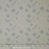 Fragmental - Salmon Parquet Grey Yardage