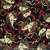 Night at the Opera - Masquerade Black Metallic Yardage