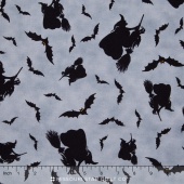 Witches Brew Haha - Grey Witches and Bats Yardage